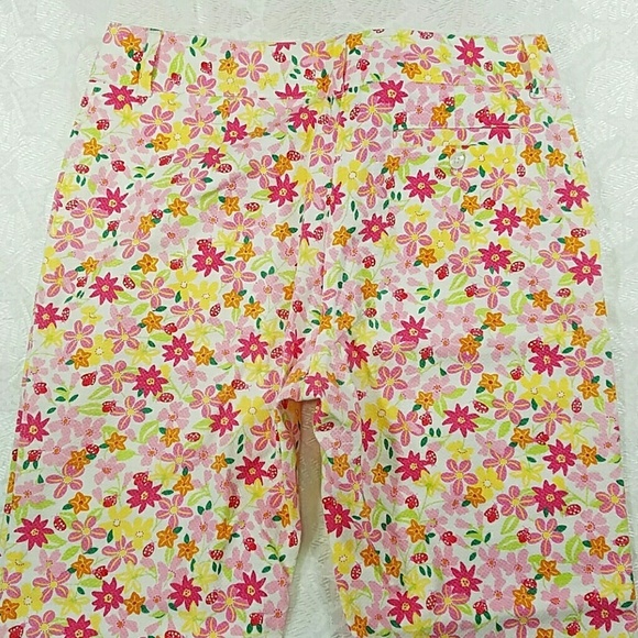 LILLY PULITZER Floral Capri Pants Size 4 - Picture 4 of 7